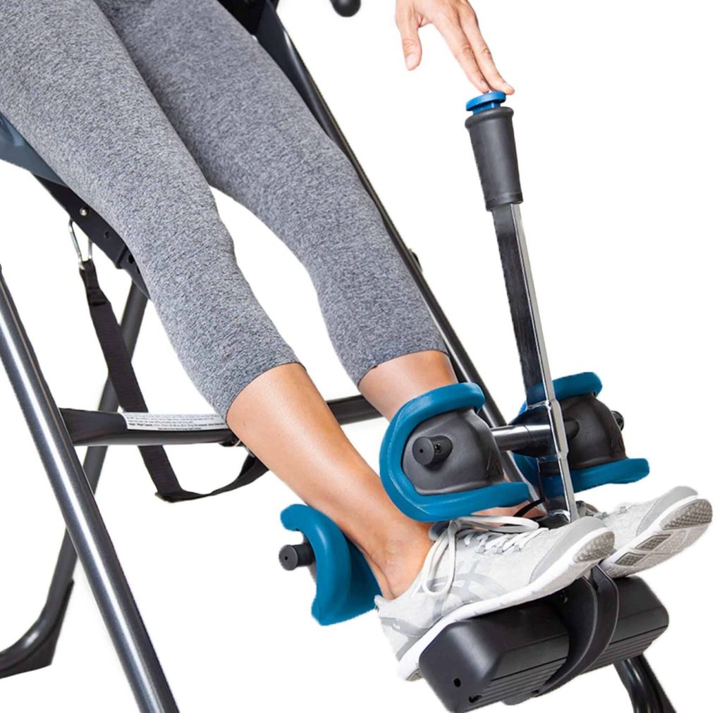 Teeter FitSpine X3 Inversion Table showing how your ankles fit in